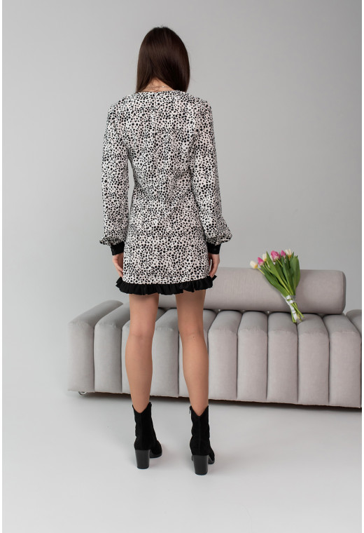 Біла сукня софт у чорну крапку. Maritel. Зображення 2 Біла сукня софт у чорну крапку. Maritel. Зображення 2