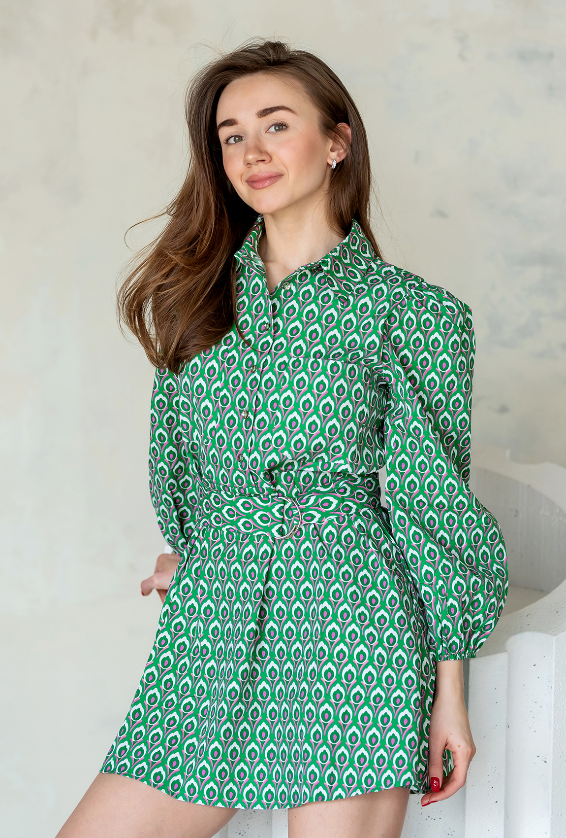 Зеленое платье софт — 675281. Maritel. Изображенние 2 Зеленое платье софт — 675281. Maritel. Изображенние 2