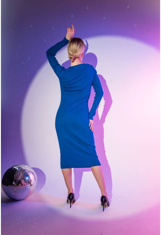 Синя в'язана сукня — 625943. Maritel. Зображення 2 Синя в'язана сукня — 625943. Maritel. Зображення 2