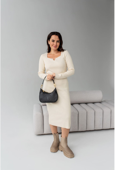 Молочна сукня вязка. Maritel. Зображення 9