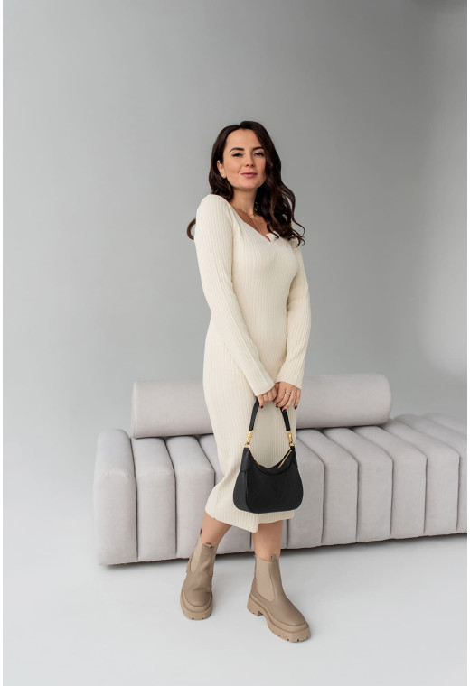 Молочное платье вязкое — 944415. Maritel. Изображенние 2 Молочное платье вязкое — 944415. Maritel. Изображенние 2