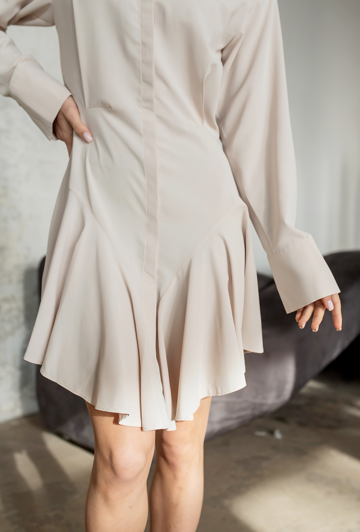 Сукня з воланом молоко —  521599. Maritel. Зображення 2