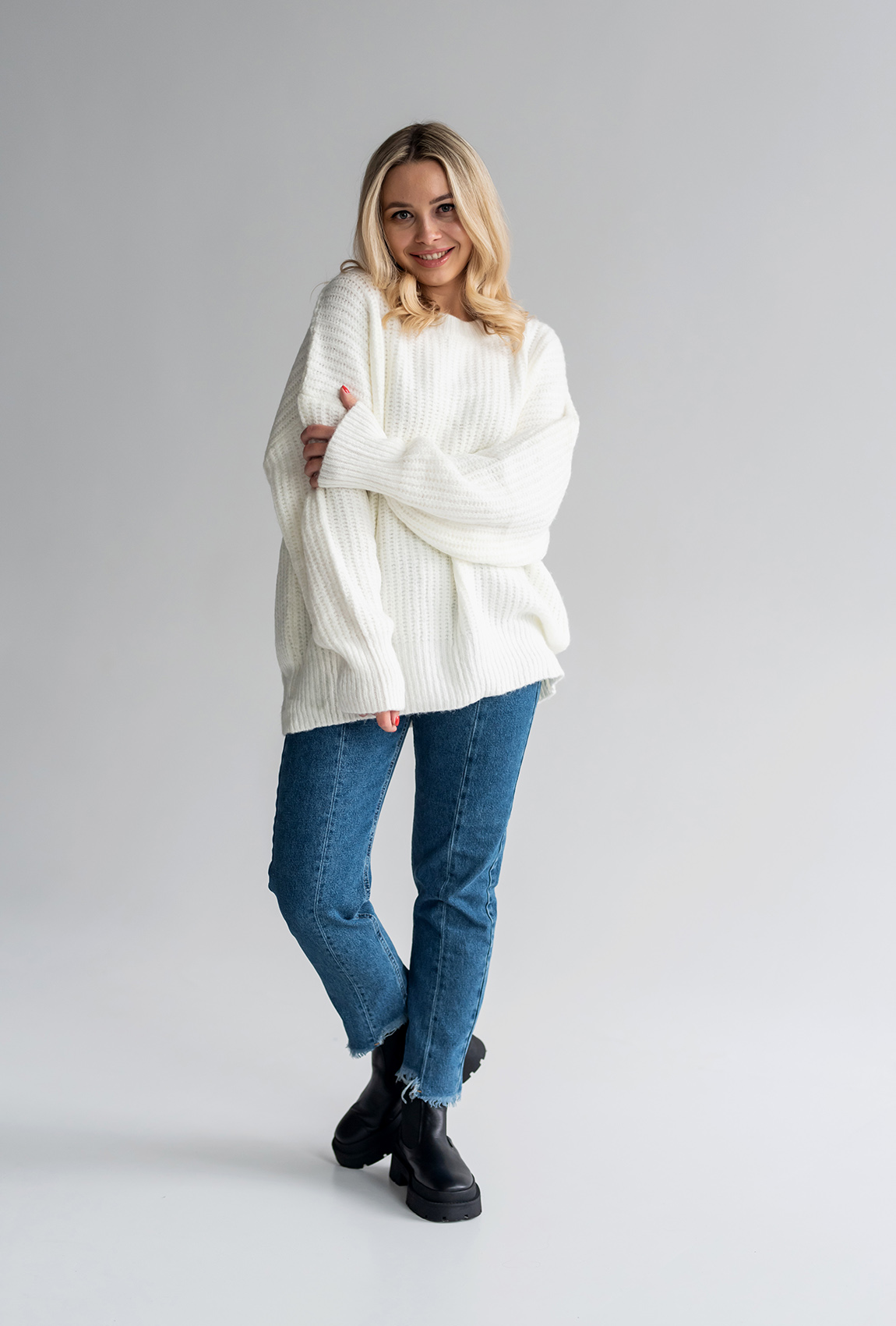 Молочний светр ангора — 189475. Maritel Молочний светр ангора — 189475. Maritel