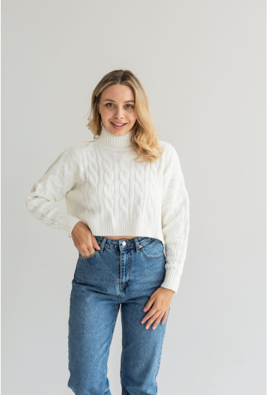 Молочний короткий сверт коса. Maritel. Зображення 4