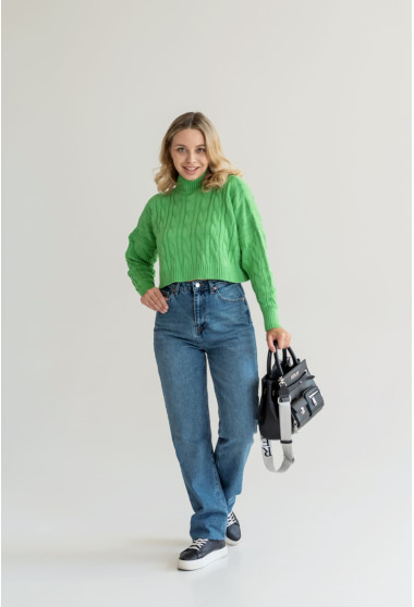 Салатовий короткий сверт коса. Maritel. Зображення 1