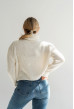 Молочный укороченный свитер с хомутом — 266495. Maritel. Изображенние 1 Молочный укороченный свитер с хомутом — 266495. Maritel. Изображенние 1