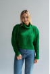 Зеленый укороченный свитер с хомутом — 985828. Maritel Зеленый укороченный свитер с хомутом — 985828. Maritel