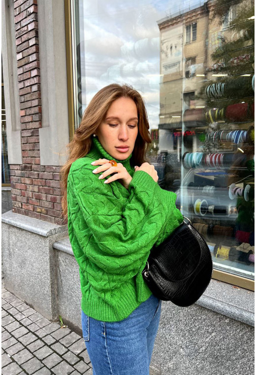 Зелений светр вкорочений —  506745. Maritel. Зображення 1 Зелений светр вкорочений —  506745. Maritel. Зображення 1