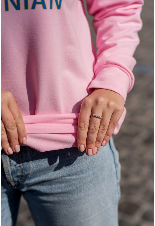 Розовый свитшот двунитка с принтом — 751596. Maritel. Изображенние 2 Розовый свитшот двунитка с принтом — 751596. Maritel. Изображенние 2