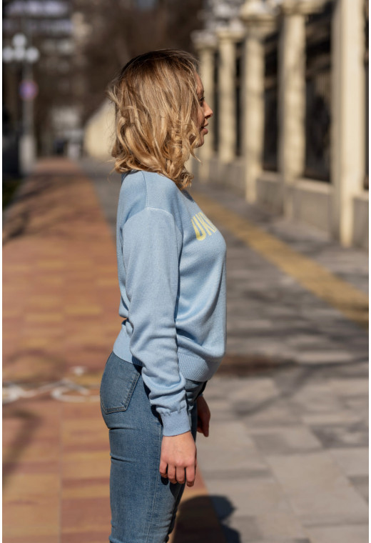 Блакитний светр в'язаний Україна — 369400. Maritel. Зображення 2 Блакитний светр в'язаний Україна — 369400. Maritel. Зображення 2