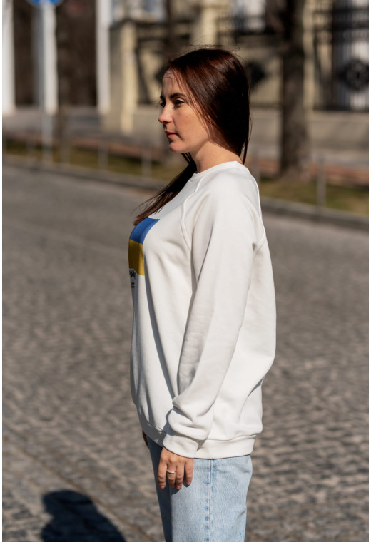 Білий світшот з прапором України — 155393. Maritel. Зображення 2 Білий світшот з прапором України — 155393. Maritel. Зображення 2