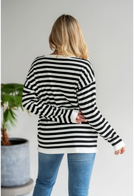 Черная кофта тельняшка — 499666. Maritel. Изображенние 2 Черная кофта тельняшка — 499666. Maritel. Изображенние 2