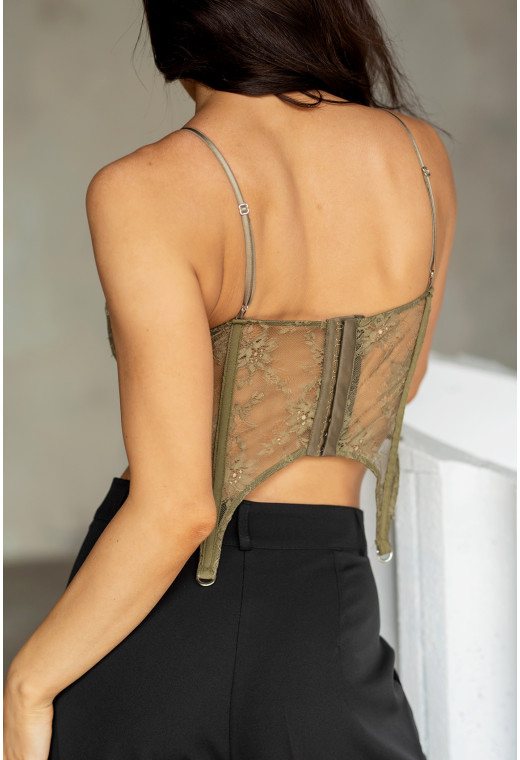 Бра Корсет Хакі — 907116. Maritel. Зображення 2 Бра Корсет Хакі — 907116. Maritel. Зображення 2