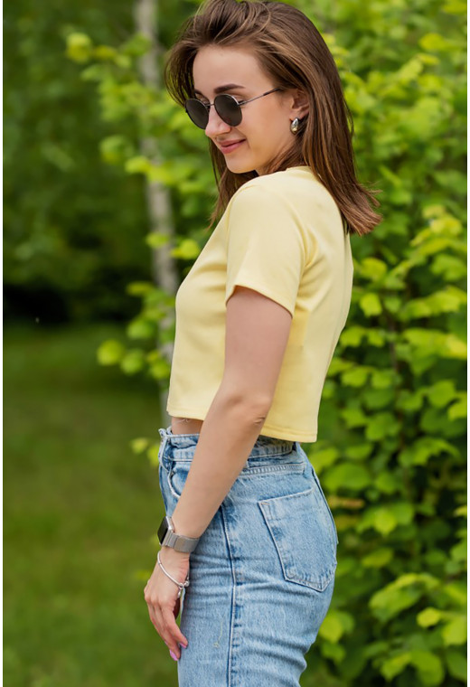 Жовтий топ в рубчик — 490372. Maritel. Зображення 1 Жовтий топ в рубчик — 490372. Maritel. Зображення 1