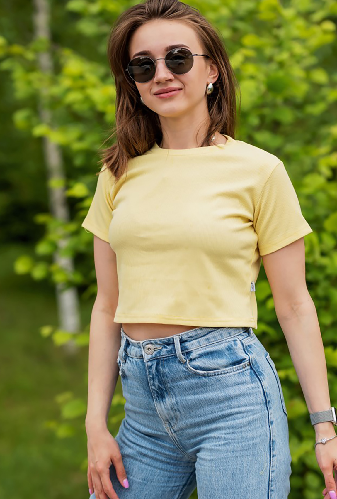 Жовтий топ в рубчик  —  490372. Maritel