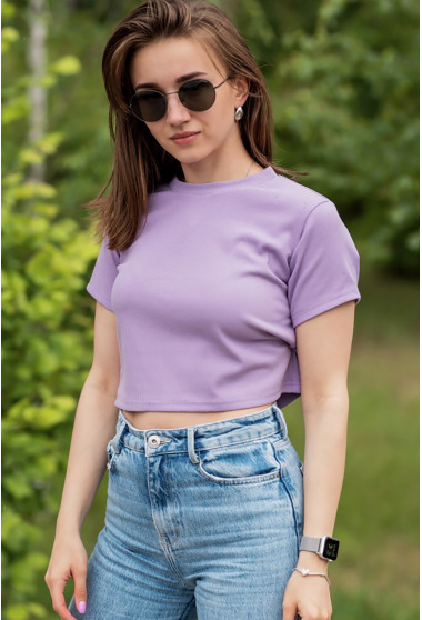 Лавандовий топ в рубчик . Maritel. Зображення 6