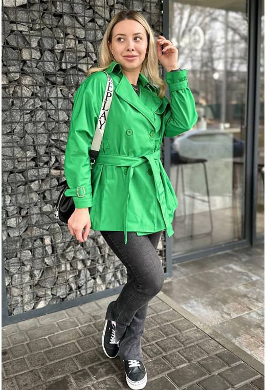 Зеленый тренч короткий — 565172. Maritel. Изображенние 1 Зеленый тренч короткий — 565172. Maritel. Изображенние 1