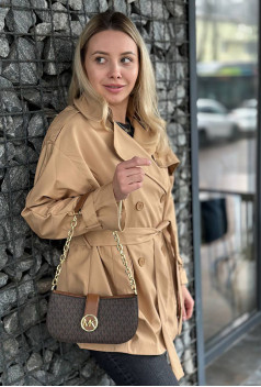 Бежевий тренч короткий. Maritel. Зображення 1 Бежевий тренч короткий. Maritel. Зображення 1