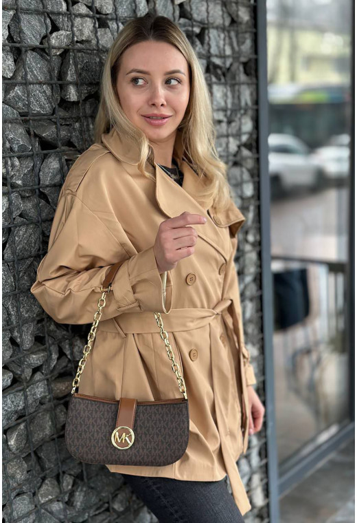 Бежевый тренч короткий — 415253. Maritel. Изображенние 1 Бежевый тренч короткий — 415253. Maritel. Изображенние 1