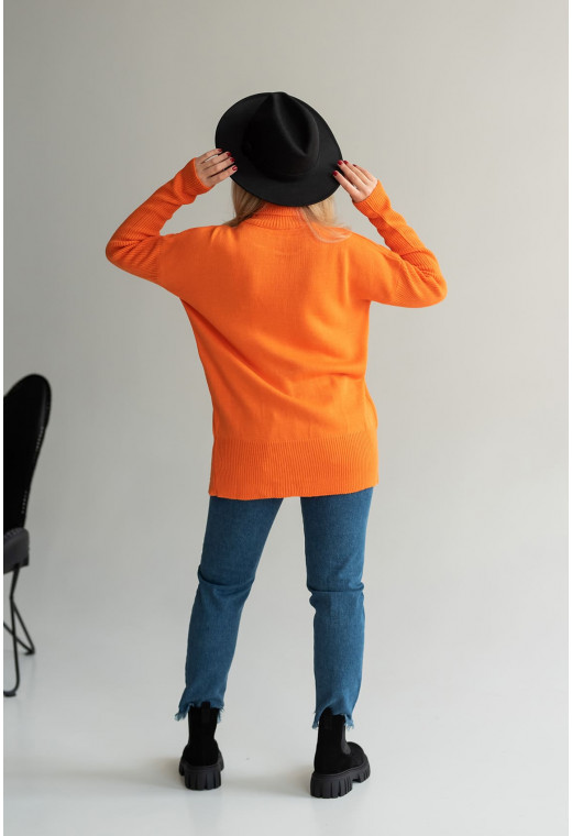 Оранжевая туника под горло с разрезом — 872499. Maritel. Изображенние 2 Оранжевая туника под горло с разрезом — 872499. Maritel. Изображенние 2