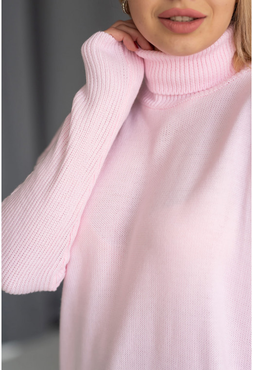 Розовая туника под горло с разрезом — 201309. Maritel. Изображенние 1 Розовая туника под горло с разрезом — 201309. Maritel. Изображенние 1