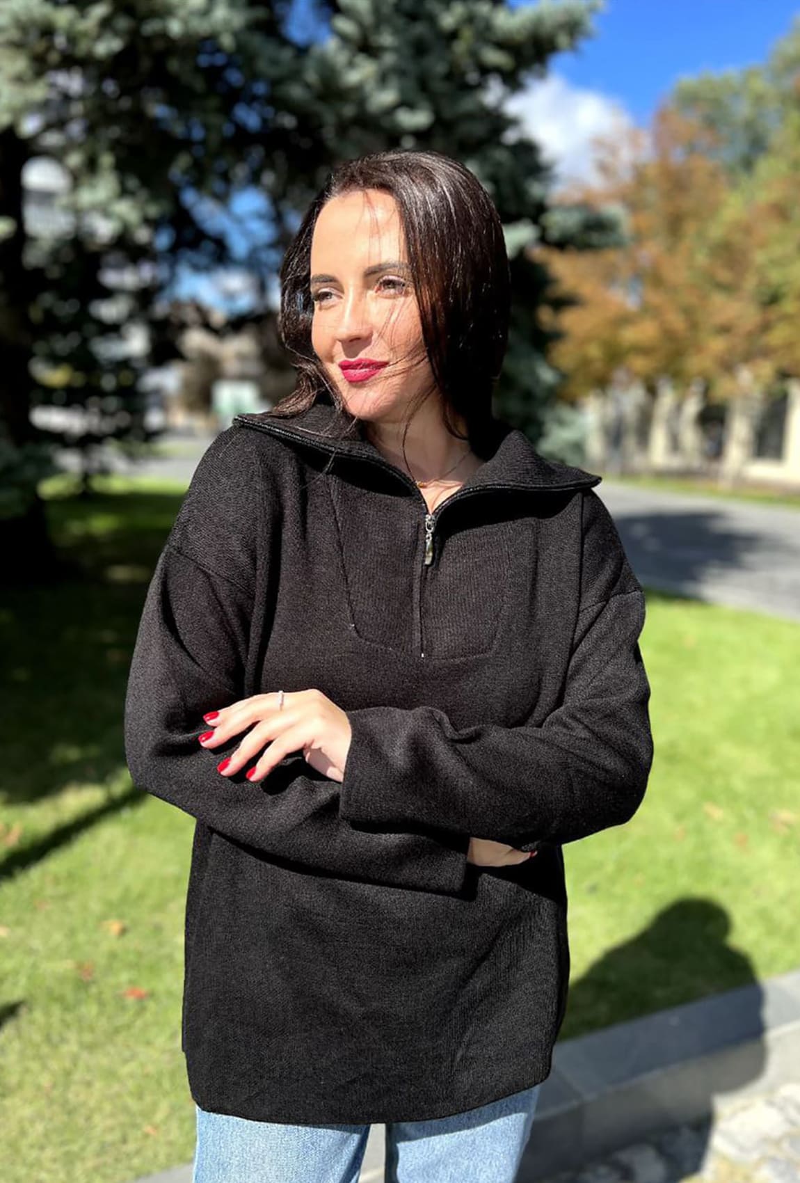 Чорна туніка на блискавці  —  687417. Maritel Чорна туніка на блискавці  —  687417. Maritel
