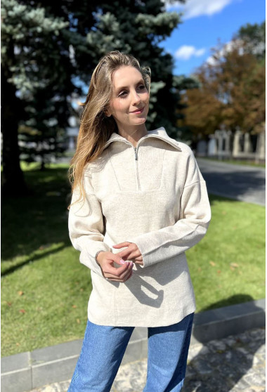 Бежевая туника на молнии. Maritel. Изображенние 10