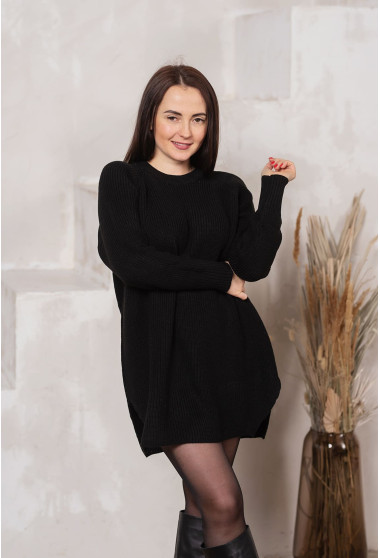 Черная туника с разрезами. Maritel. Изображенние 7