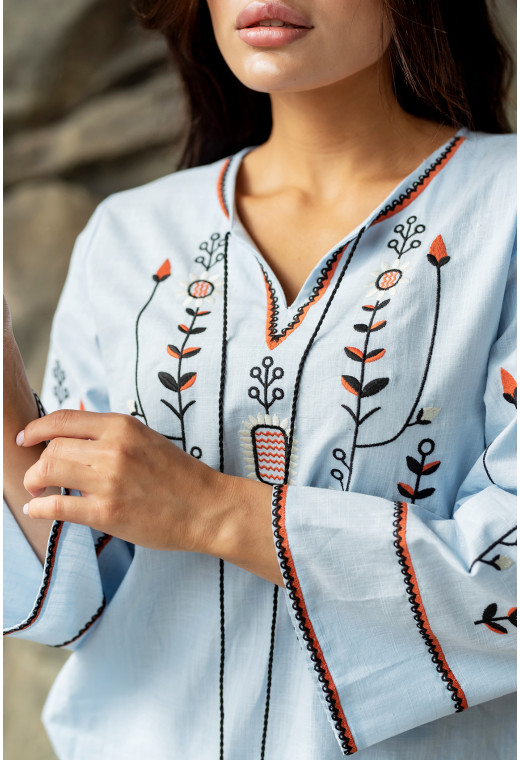 Голубая вышиванка с подсолнухом — 702023. Maritel. Изображенние 2 Голубая вышиванка с подсолнухом — 702023. Maritel. Изображенние 2