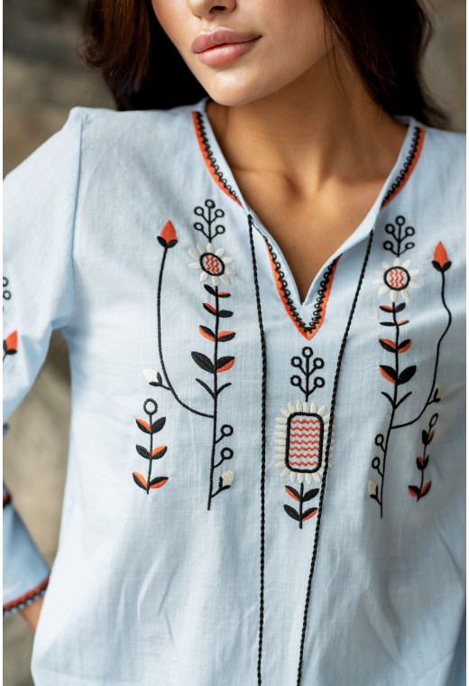 Голубая вышиванка с подсолнухом — 702023. Maritel. Изображенние 3 Голубая вышиванка с подсолнухом — 702023. Maritel. Изображенние 3