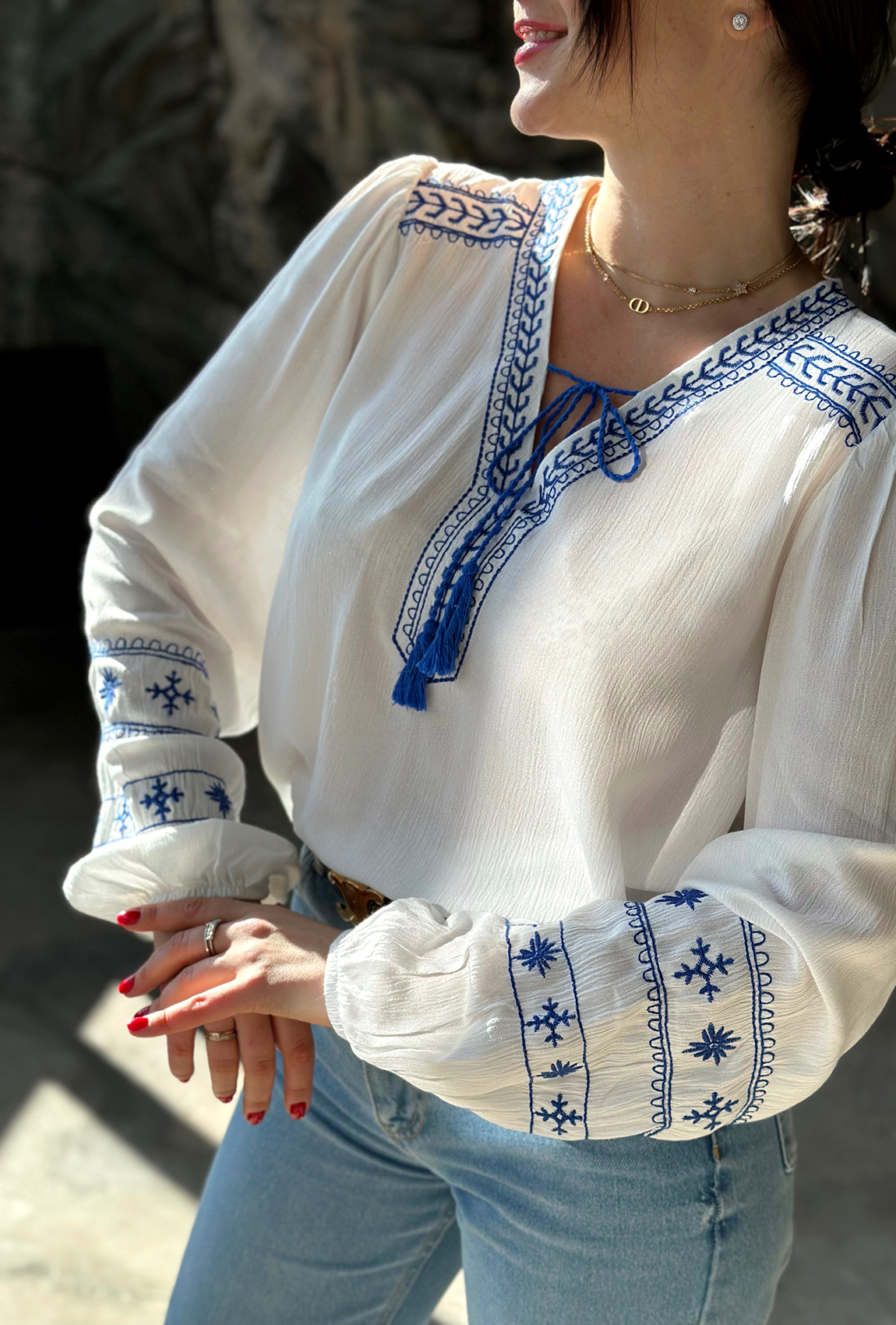 Вышиванка молочного цвета — 408624. Maritel. Изображенние 2 Вышиванка молочного цвета — 408624. Maritel. Изображенние 2