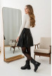 Черная кожаная юбка — 971221. Maritel. Изображенние 1 Черная кожаная юбка — 971221. Maritel. Изображенние 1