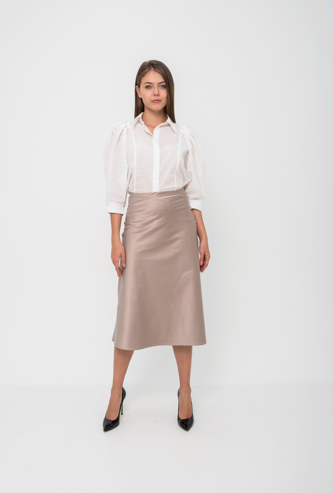 Пудровая шелковая юбка — 783773. Maritel Пудровая шелковая юбка — 783773. Maritel
