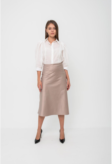 Пудровая шелковая юбка. Maritel. Изображенние 9