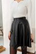 Черная кожаная юбка — 971221. Maritel. Изображенние 2 Черная кожаная юбка — 971221. Maritel. Изображенние 2
