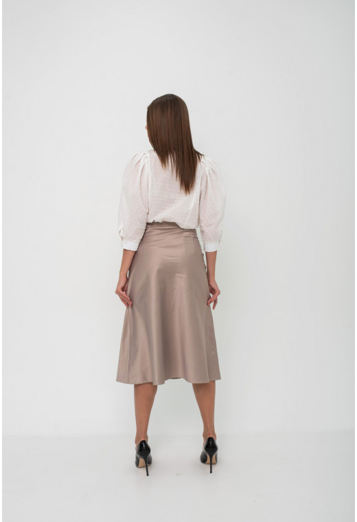 Пудровая шелковая юбка — 783773. Maritel. Изображенние 2 Пудровая шелковая юбка — 783773. Maritel. Изображенние 2