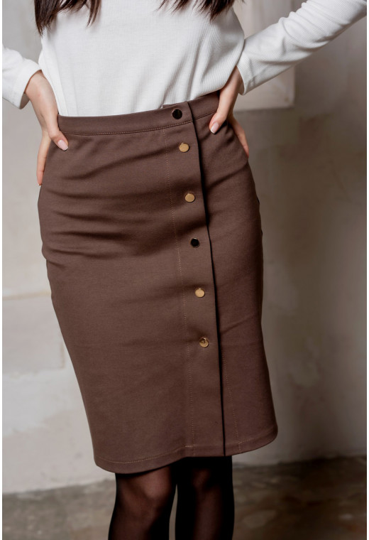 Юбка карандаш мокко — 805268. Maritel. Изображенние 1 Юбка карандаш мокко — 805268. Maritel. Изображенние 1