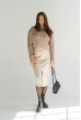 Бежевая юбка из экокожи — 812240. Maritel Бежевая юбка из экокожи — 812240. Maritel