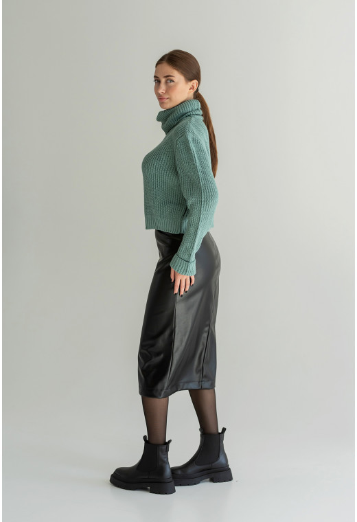 Черная юбка экокожа — 732565. Maritel. Изображенние 2 Черная юбка экокожа — 732565. Maritel. Изображенние 2