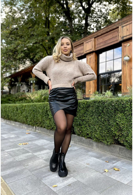 Чорна спідниця з екошкіри — 764141. Maritel. Зображення 1 Чорна спідниця з екошкіри — 764141. Maritel. Зображення 1