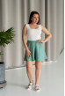 Ментолові лляні шорти спідниця — 173920. Maritel Ментолові лляні шорти спідниця — 173920. Maritel