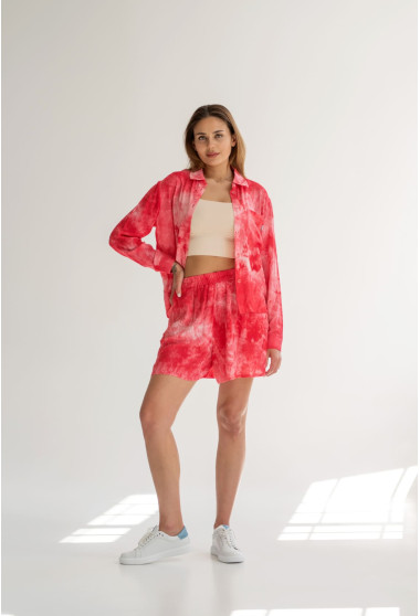 Красно-белый костюм жатка с шортами. Maritel. Изображенние 8