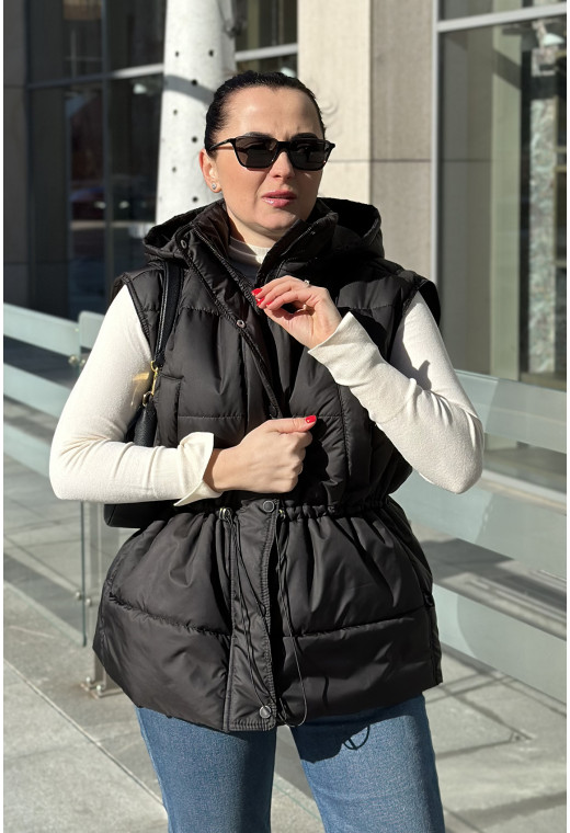 Черная жилетка в полоску —  869085. Maritel. Изображенние 3 Черная жилетка в полоску —  869085. Maritel. Изображенние 3