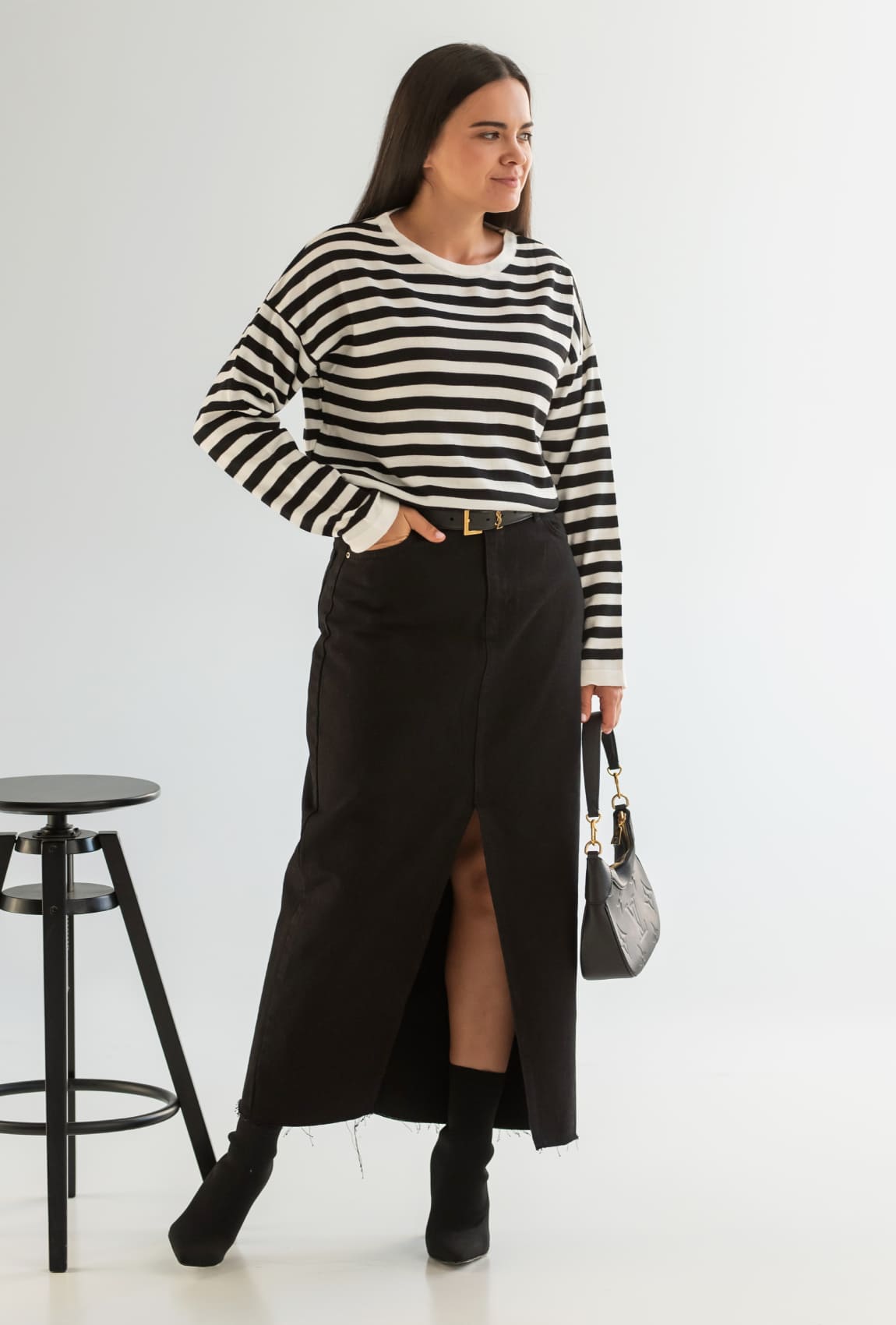 Чорна джинсова спідниця  —  755844. Maritel