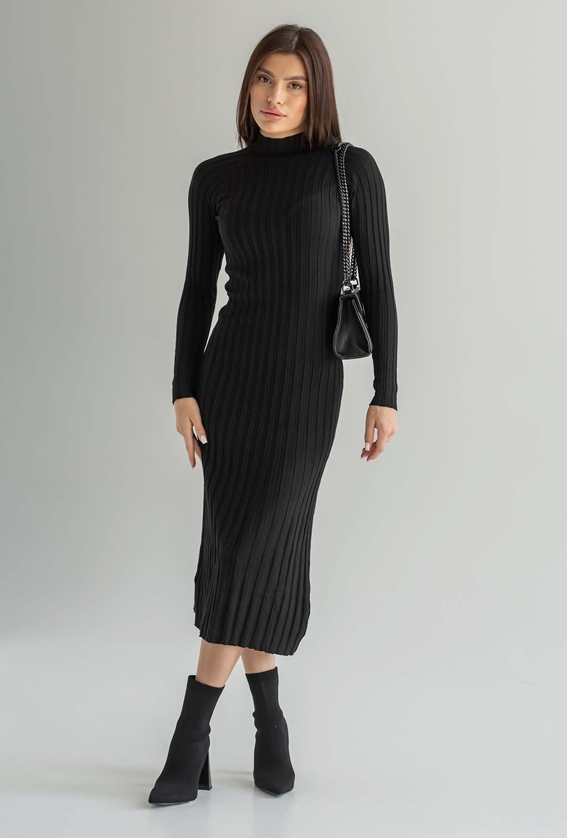 Черное вязаное платье — 951829. Maritel Черное вязаное платье — 951829. Maritel