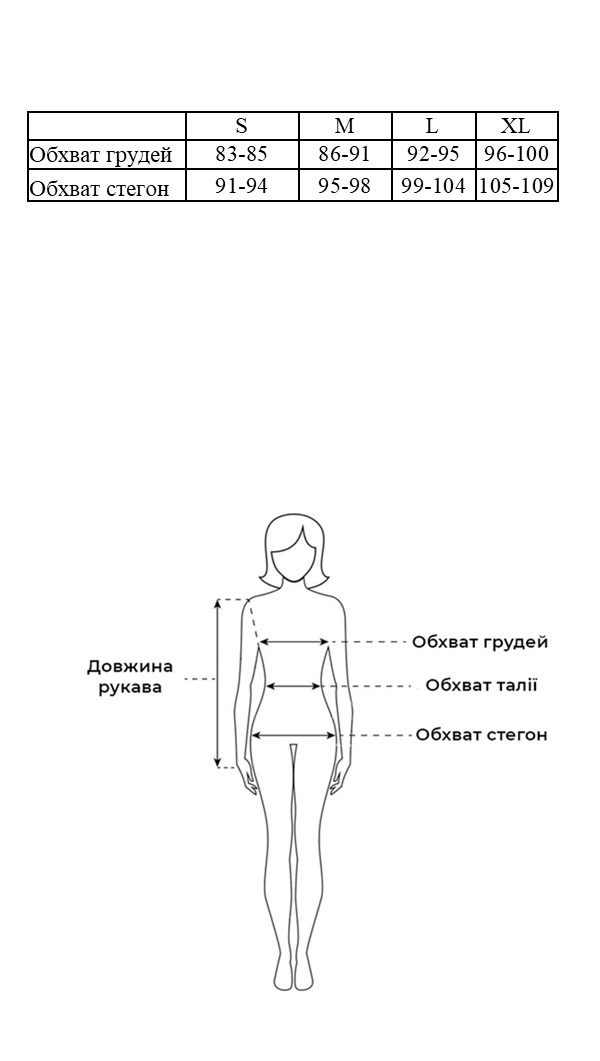 Таблиця розмірів