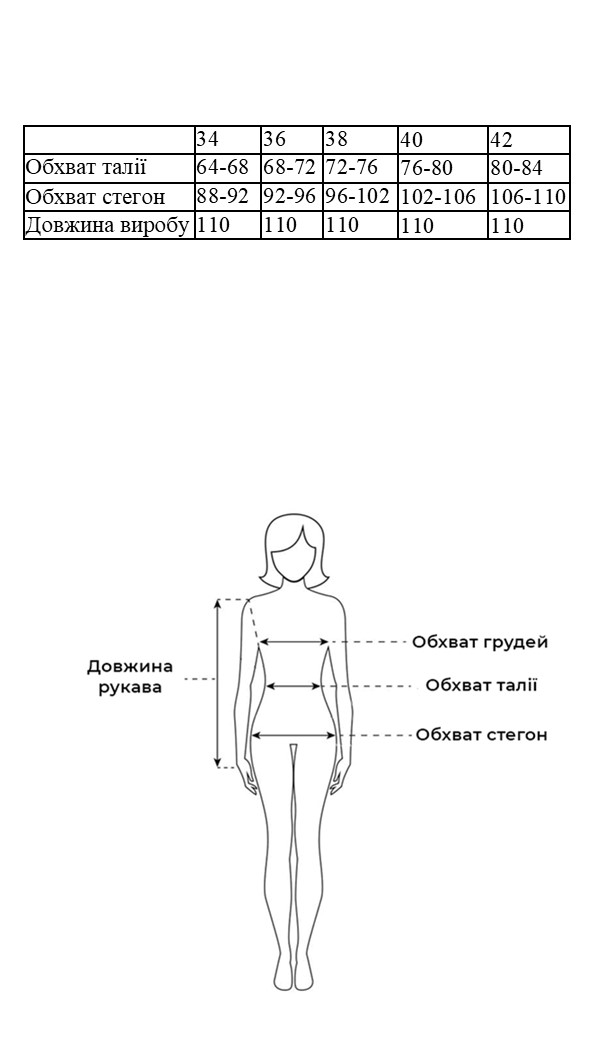 Таблиця розмірів