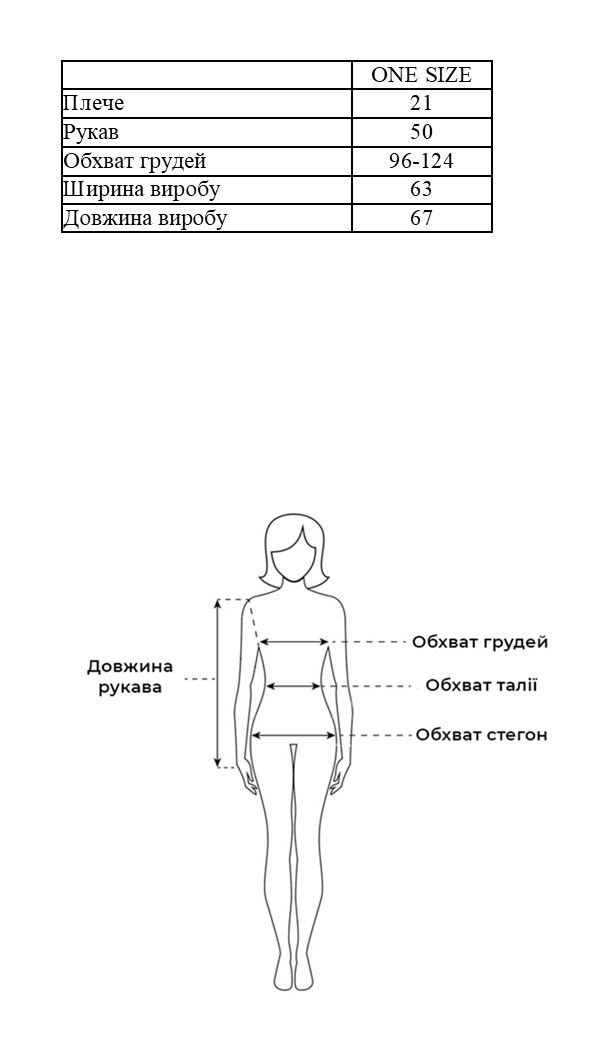 Таблиця розмірів