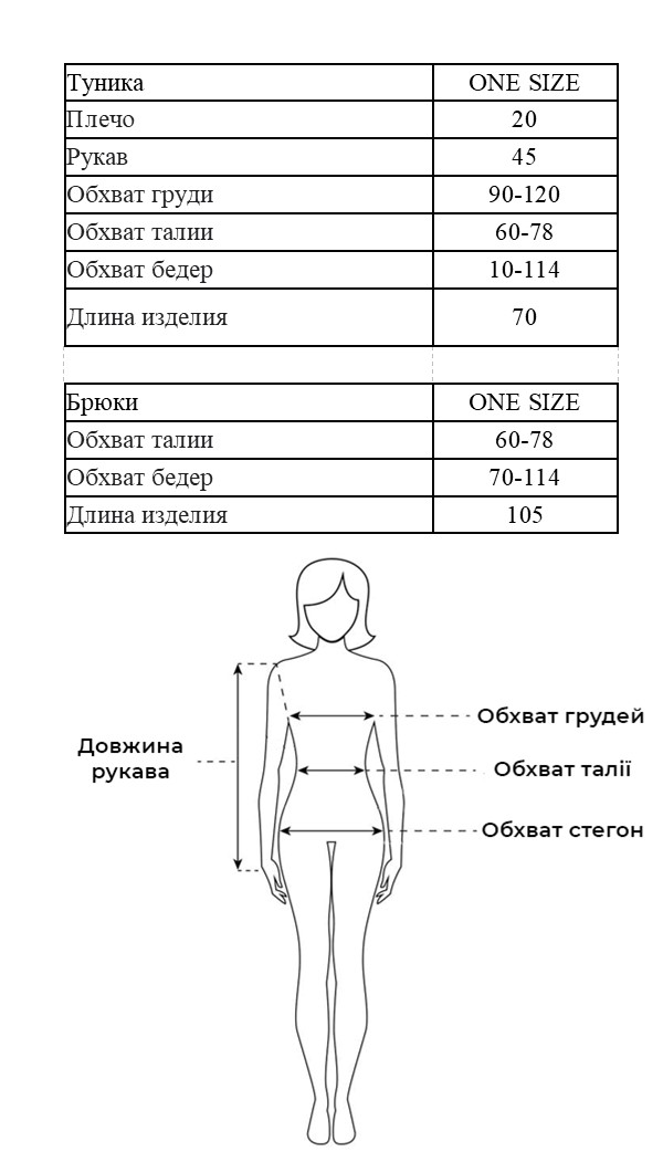 Таблица размеров