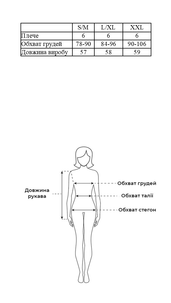Таблиця розмірів